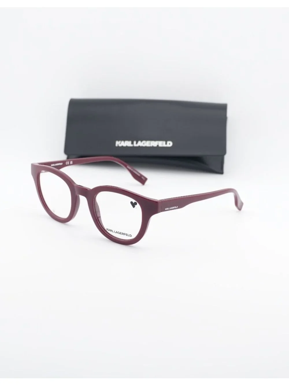 Karl Lagerfeld KL6177 601 Round 47mm Eyeglasses - Burgundy